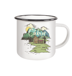 Hüttenzeit - Emaille Tasse (Black)