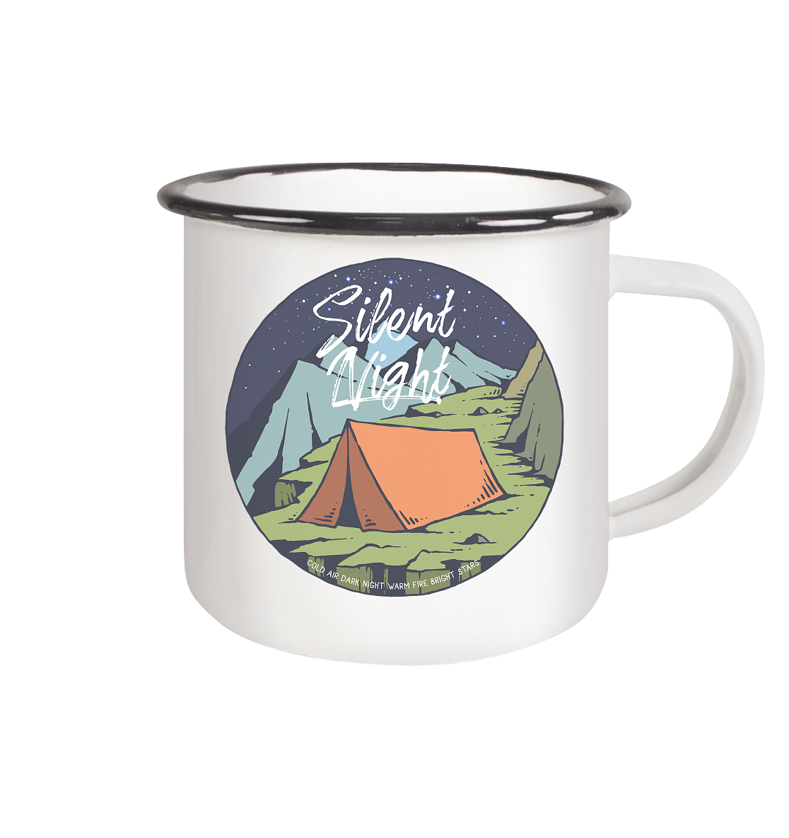 Abenteuernacht - Emaille Tasse (Black)