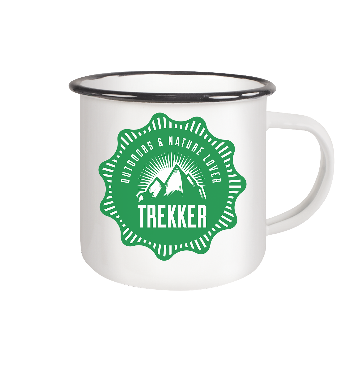 Wanderliebe - Emaille Tasse (Black)