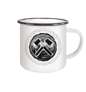Axtzeit - Emaille Tasse (Black)