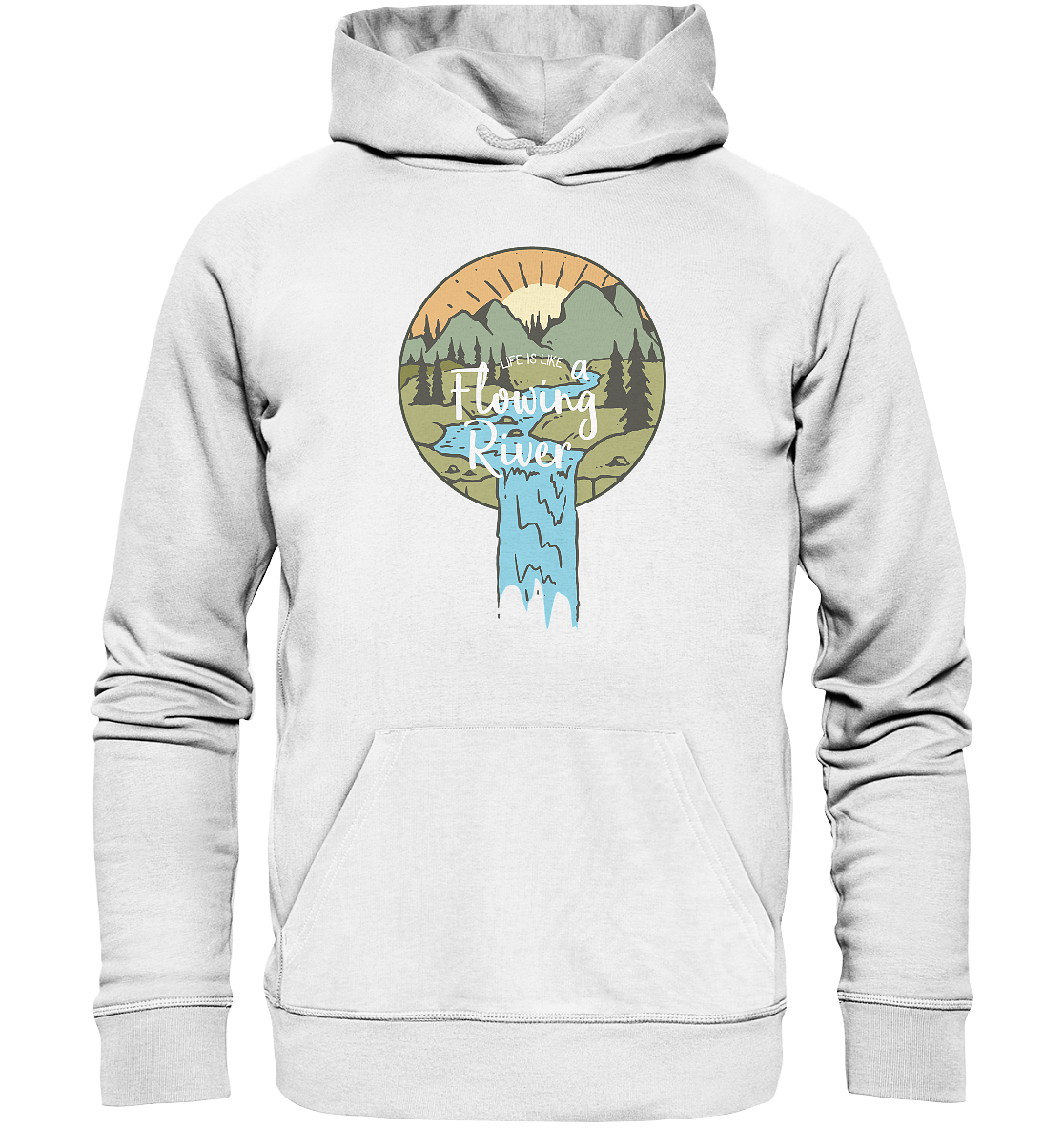 Lebensfluss - Basic Hoodie – Bild 2